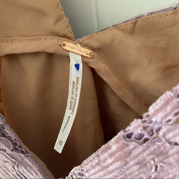 Free People Dangerous Love Mini Dress Purple Size 10 NEW - Picture 10 of 10